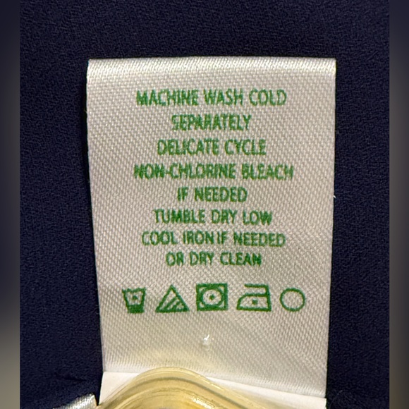 Lilly Pulitzer Navy Sleeveless Ruffle Hem Blouse Size XL - Picture 9 of 9